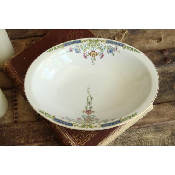 Vintage 1920s 1930s Serving Bowl, Hutschenreuther Selb China, Floral Print - Picture 1 of 10